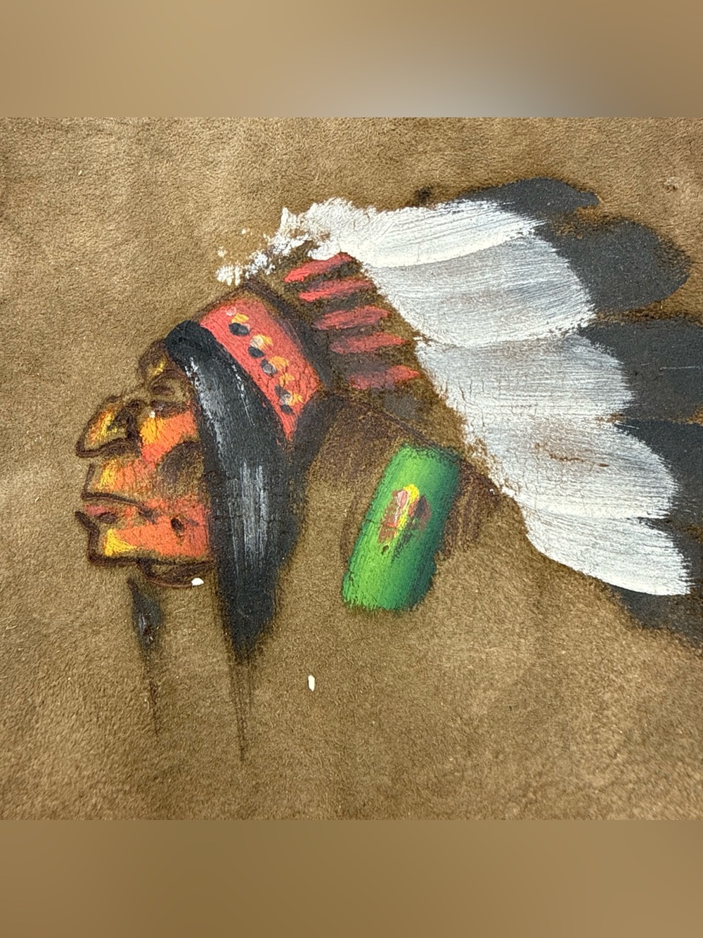 Vintage 'Snap Shot Album' Photo Book with Painted Native Headdress - Picture 3 of 6